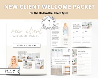 Vol 2 | Real Estate Client Welcome Packet | Agent Home Buyer Consultation | Home Buyer Guide | Buyer Packet | Marketing | Listing Selling
