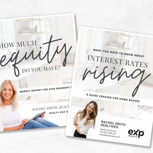Interest Rates Rising Home Buyer Guide | Real Estate Marketing | Mortgage Lender | Home Equity Report | Real Estate Prospecting Canva Guide