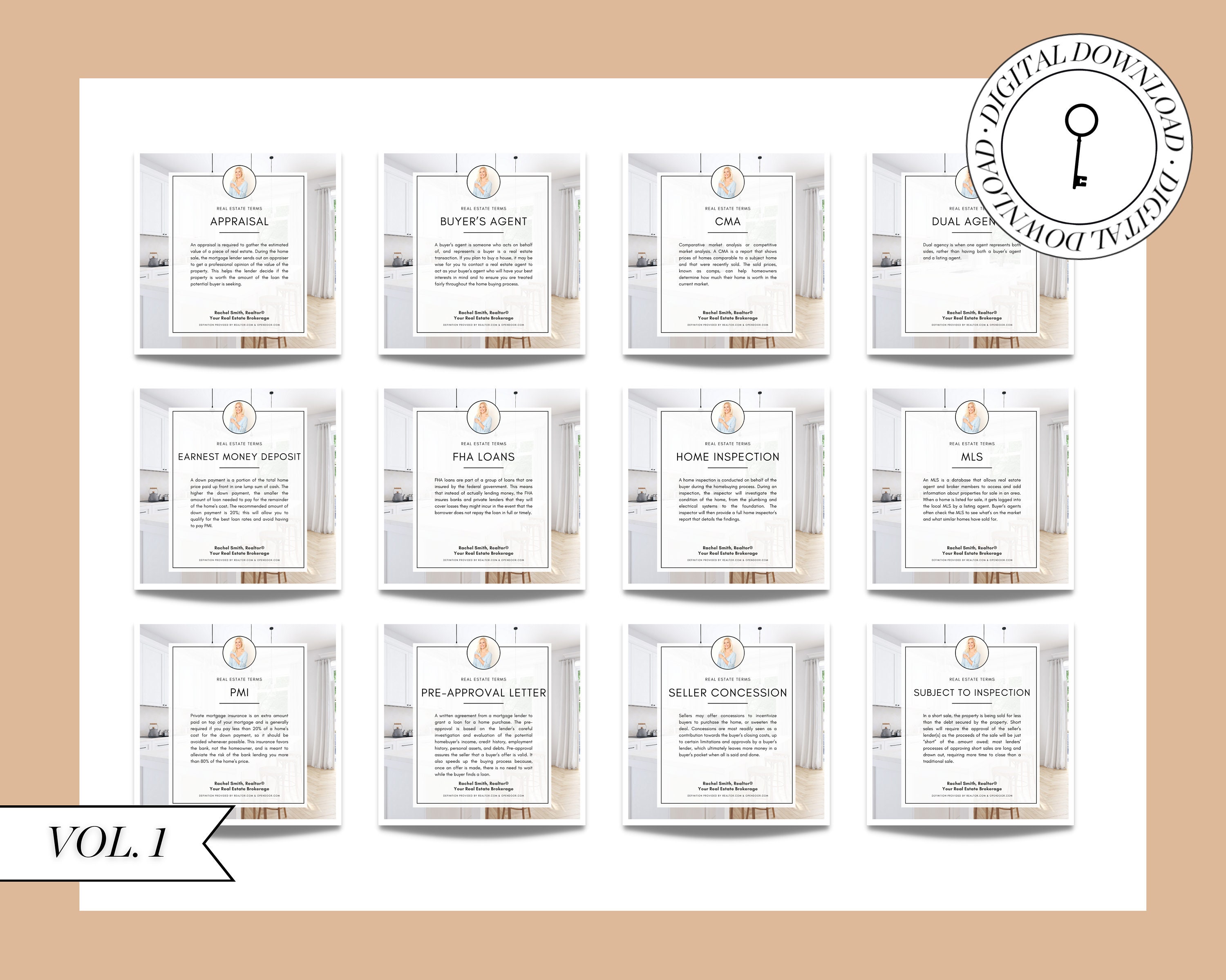 Vol 1 50 Real Estate Social Media Posts Real Estate Terms - Etsy Australia