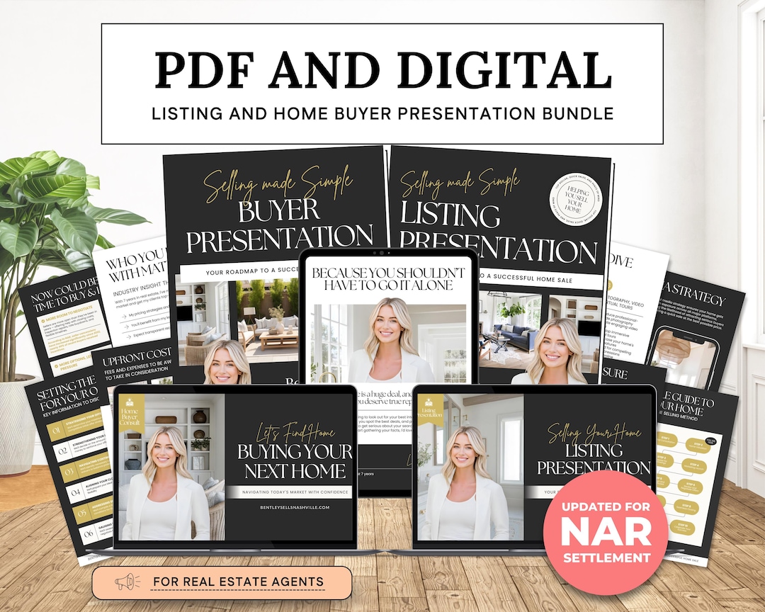 Real Estate Listing Presentation & Home Buyer Presentation Bundle | PDF ...