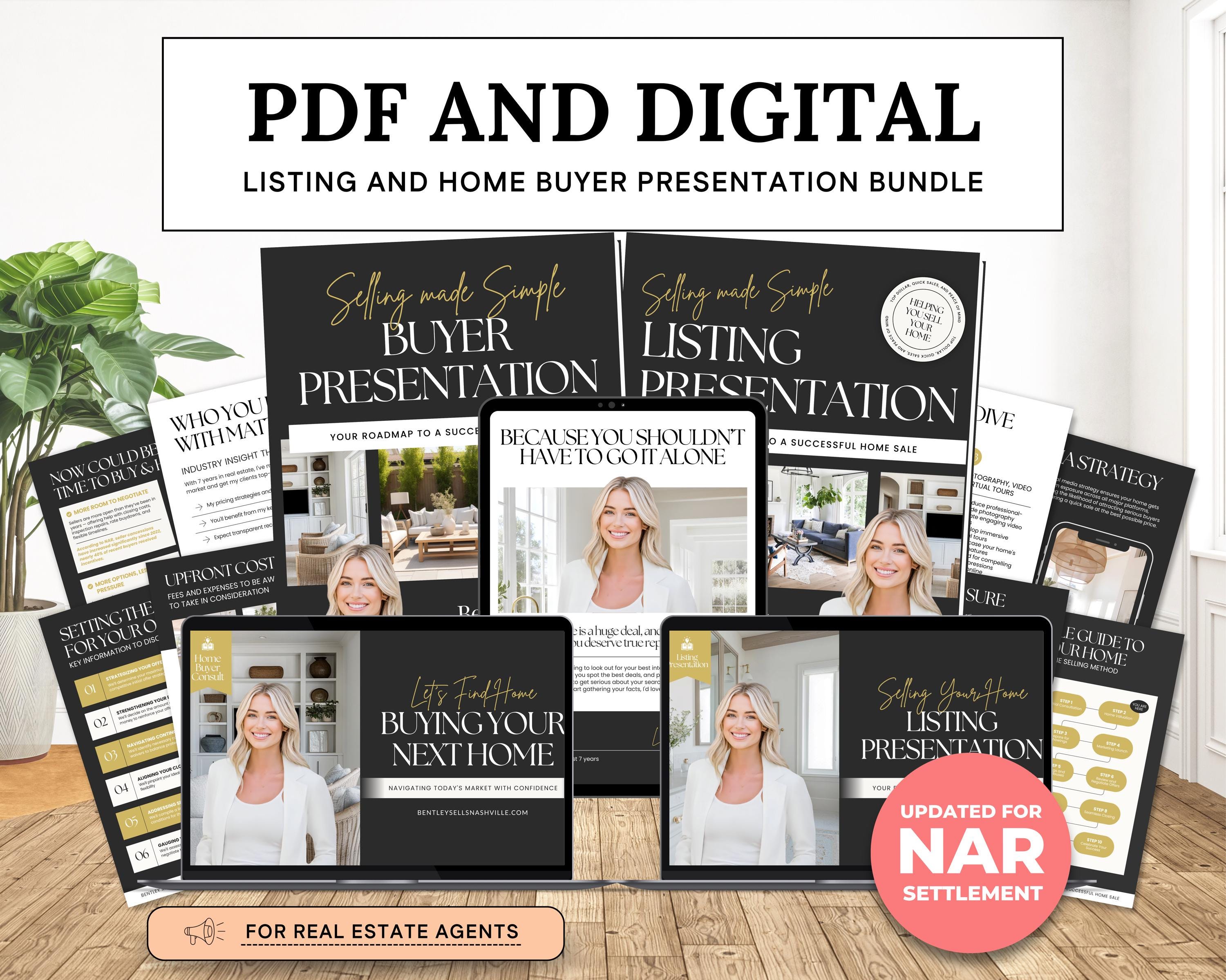Real Estate Listing Presentation & Home Buyer Presentation Bundle | PDF ...