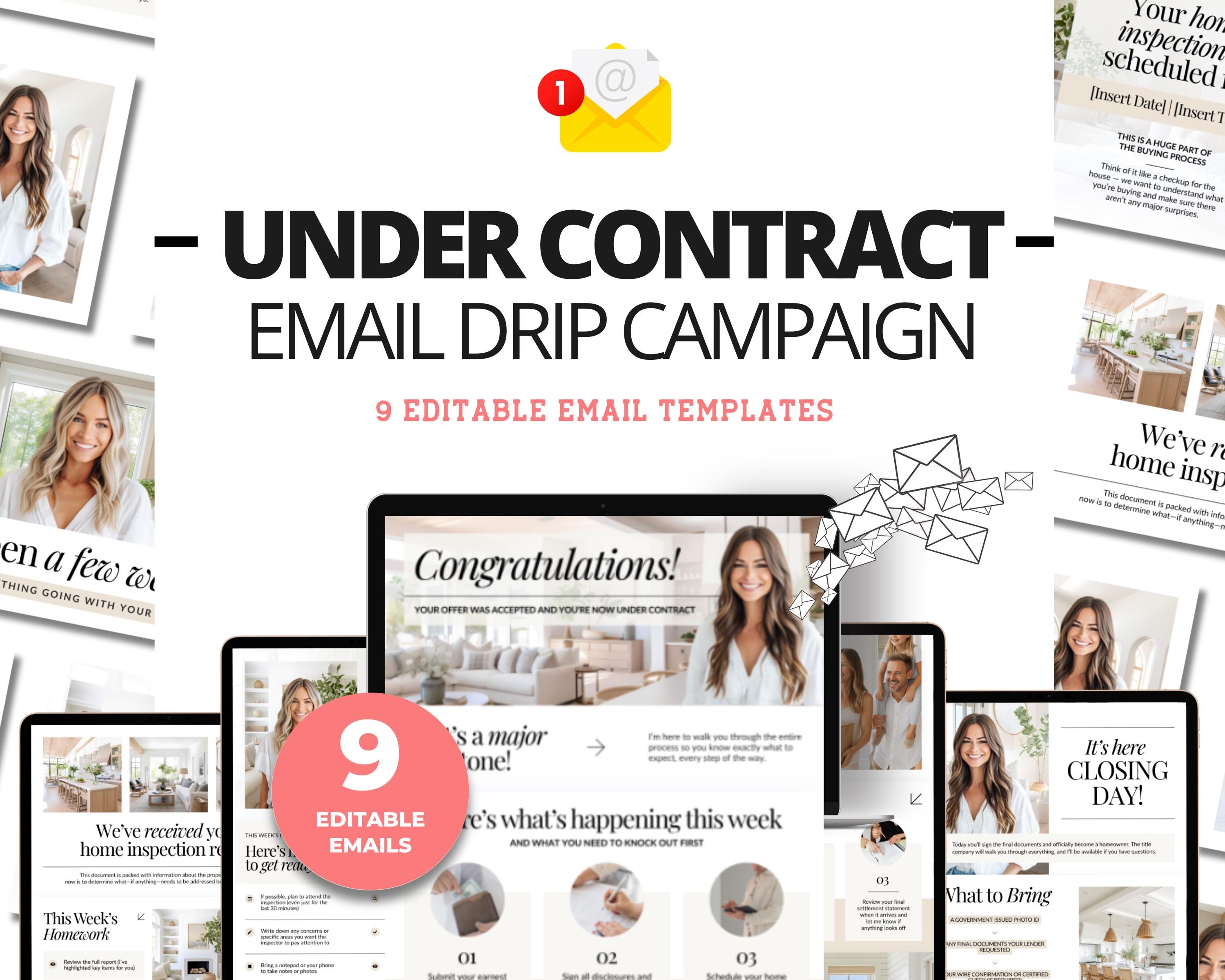 Under Contract Real Estate Drip Campaign | Home Buyer Email Templates ...