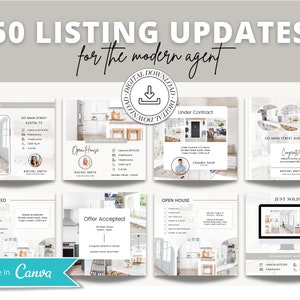 50 Real Estate Social Media Listing Posts Real Estate Marketing | Instagram Stories | Facebook Beiträge | Open House, Just Listed Canva