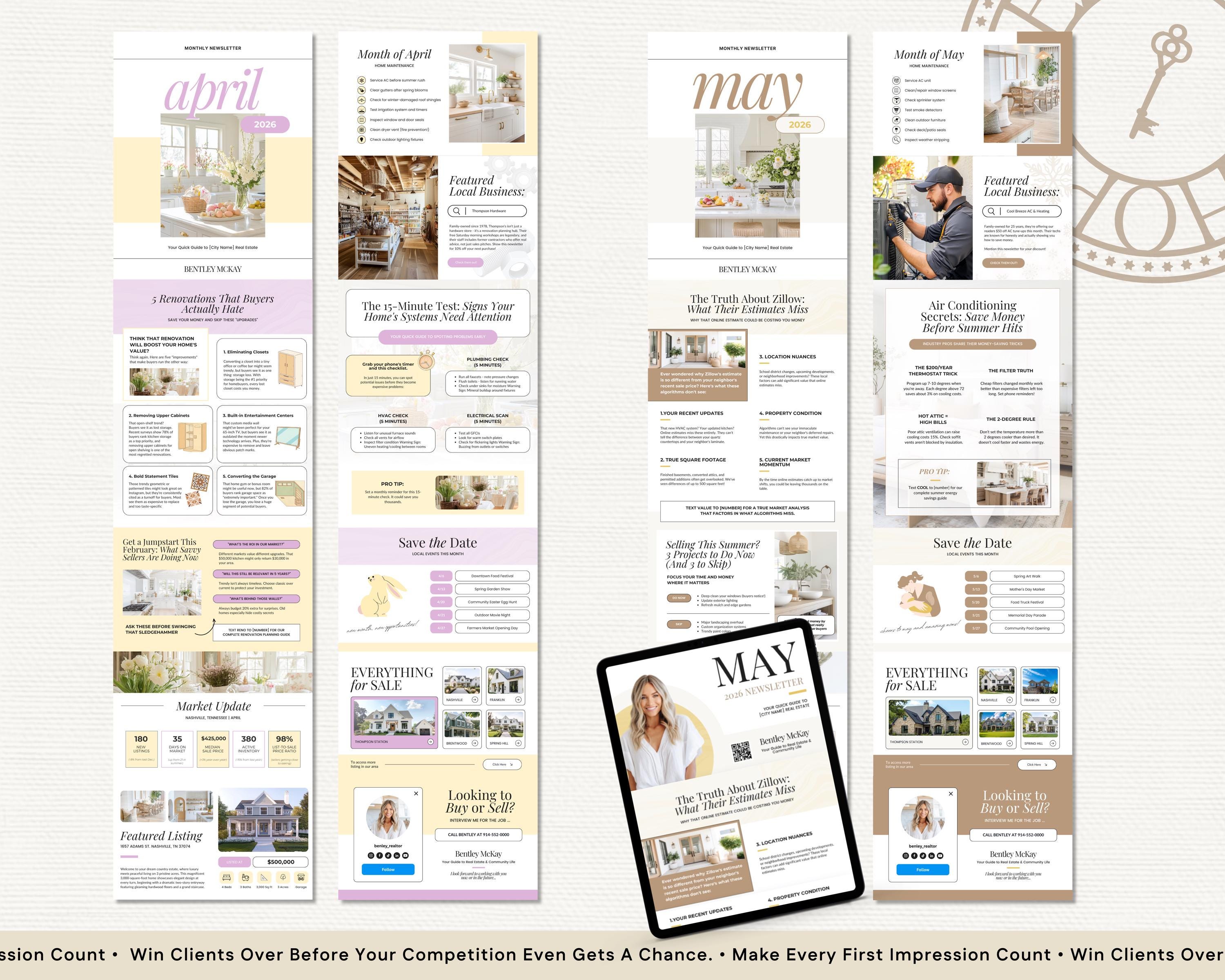 Monthly Real Estate Email Newsletter Bundle 2026 | Real Estate ...