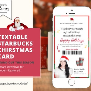Tekstbare kerstkaart | Marketing van makelaars in onroerend goed | Vastgoedbolgeschenk | Canva-sjabloon | Klantgeschenk | Kerstcadeau voor onroerend goed