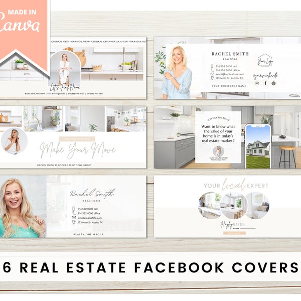 Real Estate Facebook Cover Banner | Real Estate Marketing | Social Media Banner | Entrepreneur Marketing | Modern Canva Template | Business