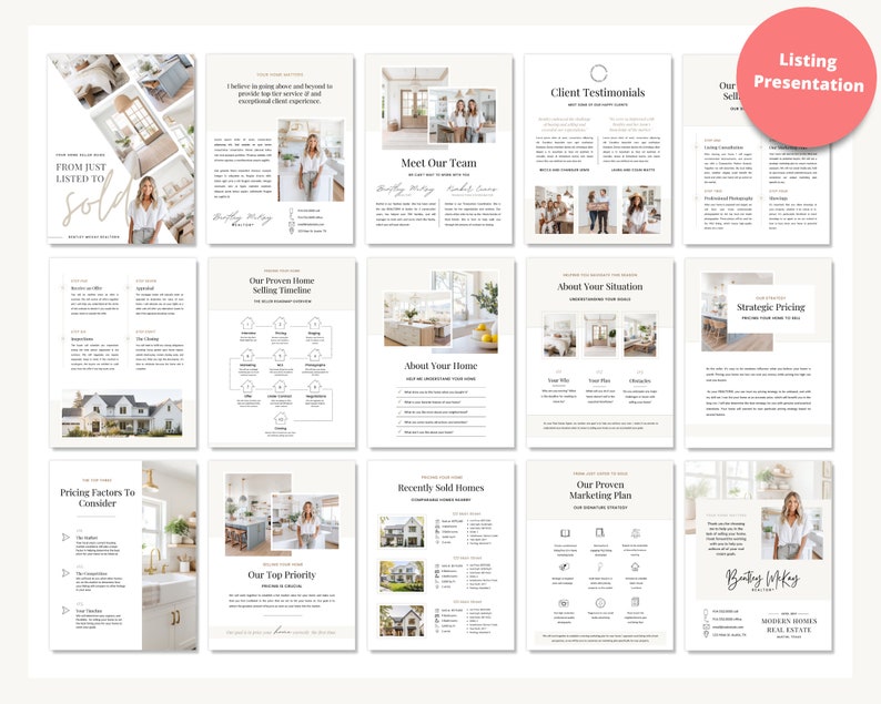 Real Estate Seller Guide & Home Buyer Guide Bundle | Real Estate Marketing | Home Seller Guide | CMA Packet | Listing Presentation | Canva image 2