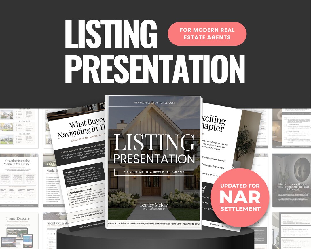 Luxury Real Estate Listing Presentation | 40-page Canva Template - Etsy