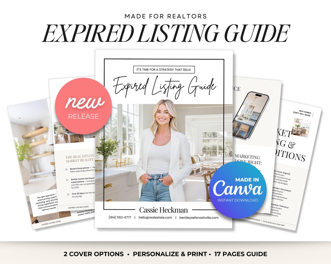 Expired Listing Guide Template for Real Estate (canva, Printable ...