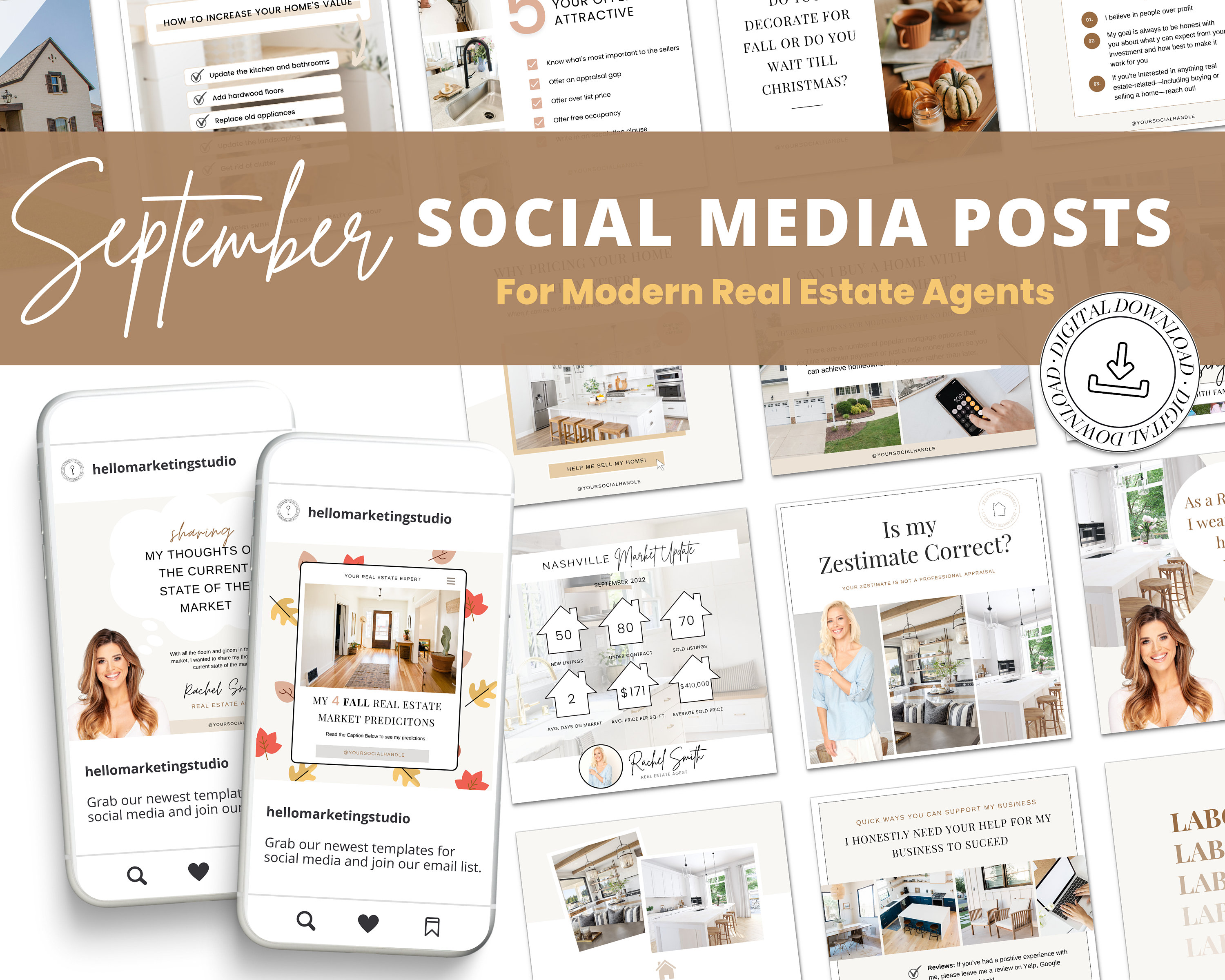 September Posts September Social Media Posts | No Captions | Fall Real Estate Agent ...