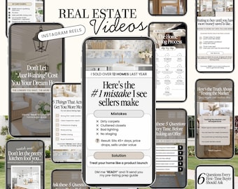 Real Estate Video Instagram Reels | Faceless Real Estate Videos | Real Estate Social Media Content | Real Estate Marketing Templates Tiktok