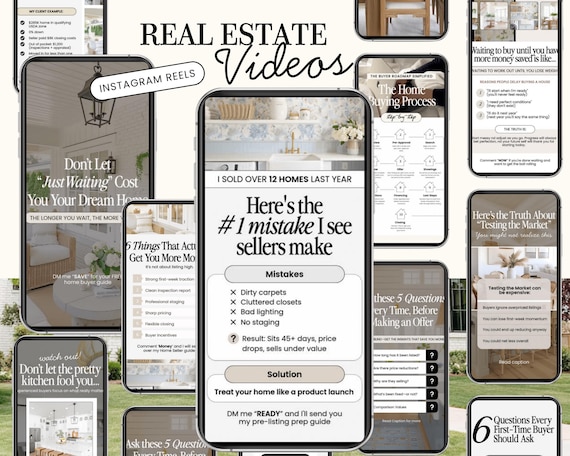 Real Estate Video Instagram Reels | Faceless Real Estate Videos | Real Estate Social Media Content | Real Estate Marketing Templates Tiktok
