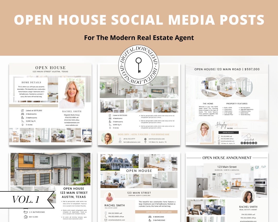 Real Estate Open House Social Media Posts Social Media for Real Estate