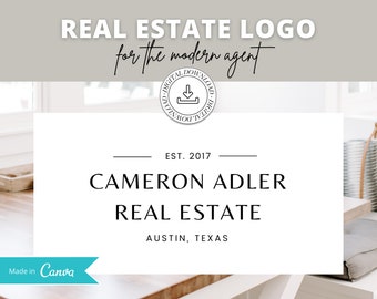 Editable Real Estate Logo | Pre-Made Real Estate Logo | Real Estate Team Logo | Real Estate Branding | Home Stager | Canva Temlate Logo