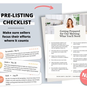 Real Estate Pre-Listing Checklist | Pre-Listing Checklist | Seller Resource | Pre Listing Seller Checklist | Real Estate Marketing Resource