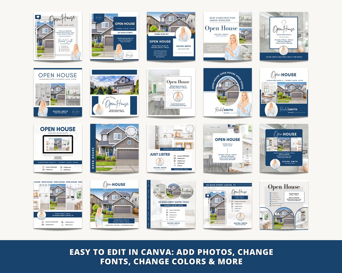 20 Open House Social Media Posts | Real Estate Listing Updates | Open ...