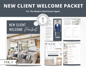 Vol 3 | Real Estate Client Welcome Packet | Agent Home Buyer Consultation | Home Buyer Guide | Buyer Packet | Marketing | Listing Selling
