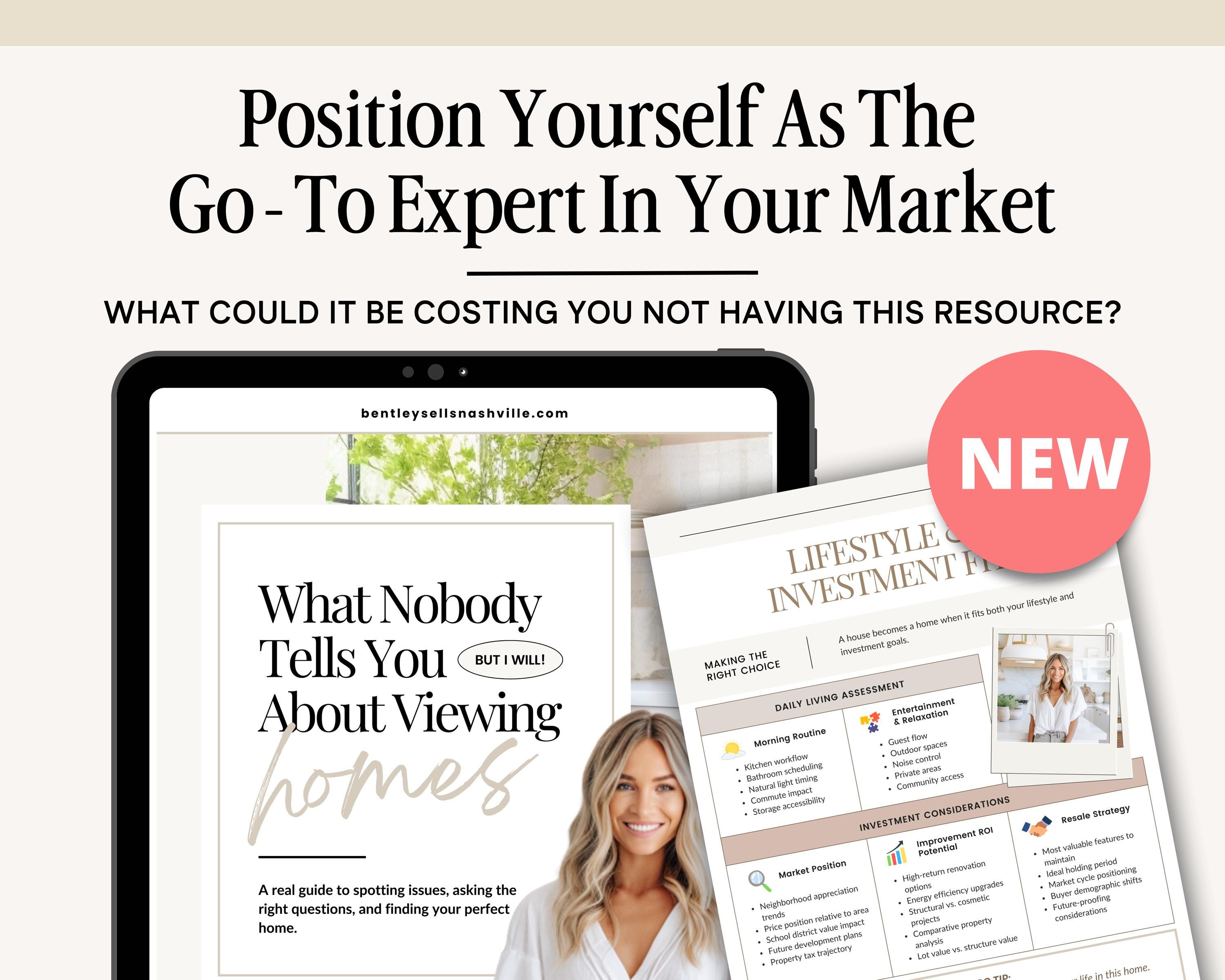 Home Viewing Guide for Home Buyers | Editable Canva Template | Buyer ...