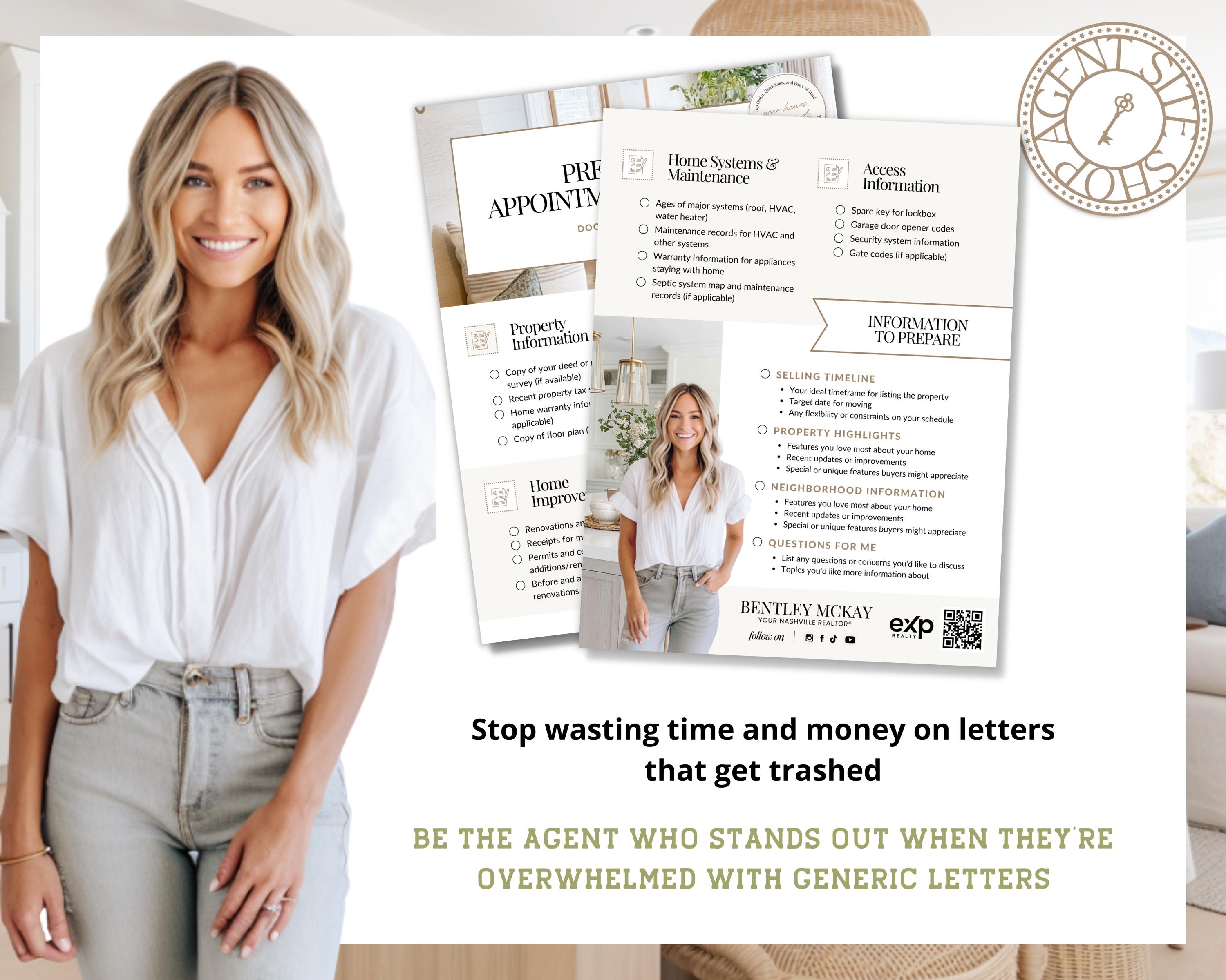 Pre-listing Appointment Checklist | Listing Presentation Prep | Canva ...