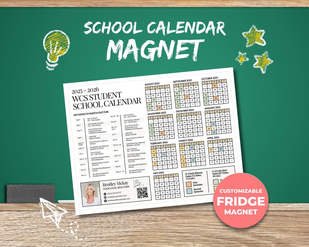 School Year Calendar 2026-2027 | School Year Schedule Mailer | Back-to ...
