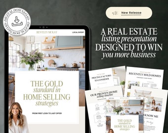 Real Estate Listing Presentation | Real Estate Marketing | Home Seller Guide | Listing Packet | CMA Packet | Prelisting Packet Canva | Buyer