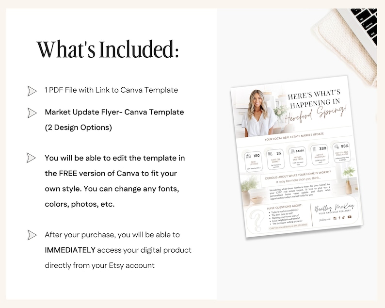 Real Estate Market Update Flyer | Real Estate Flyer | Market Update Flyer | Real Estate Marketing | Real Estate Agent Market Update | Canva image 4