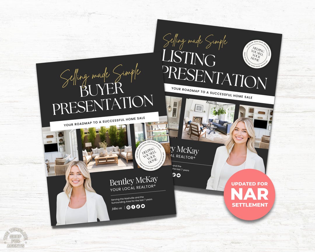 Real Estate Listing Presentation & Home Buyer Presentation Bundle ...