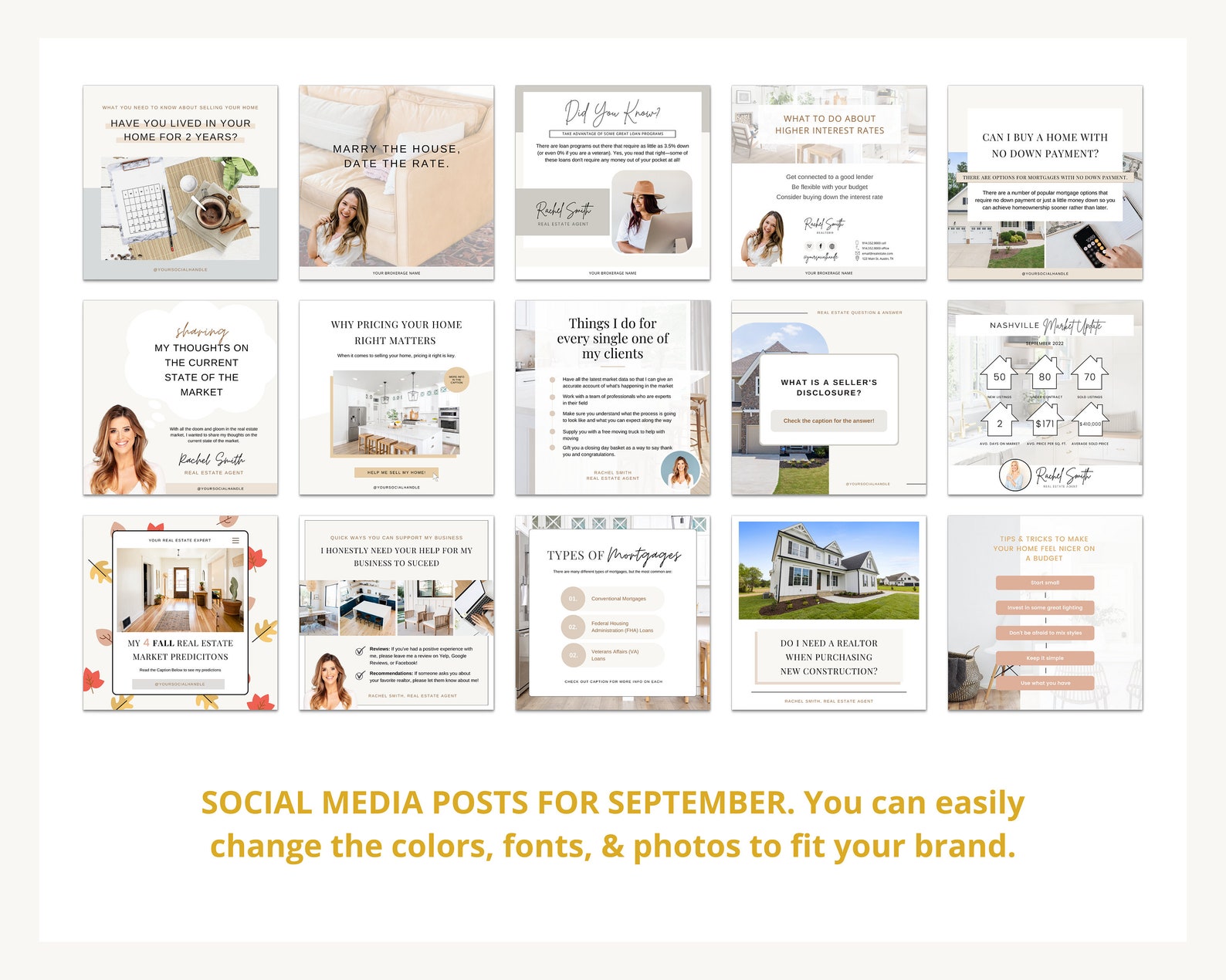 September Posts September Social Media Posts | No Captions | Fall Real Estate Agent ...