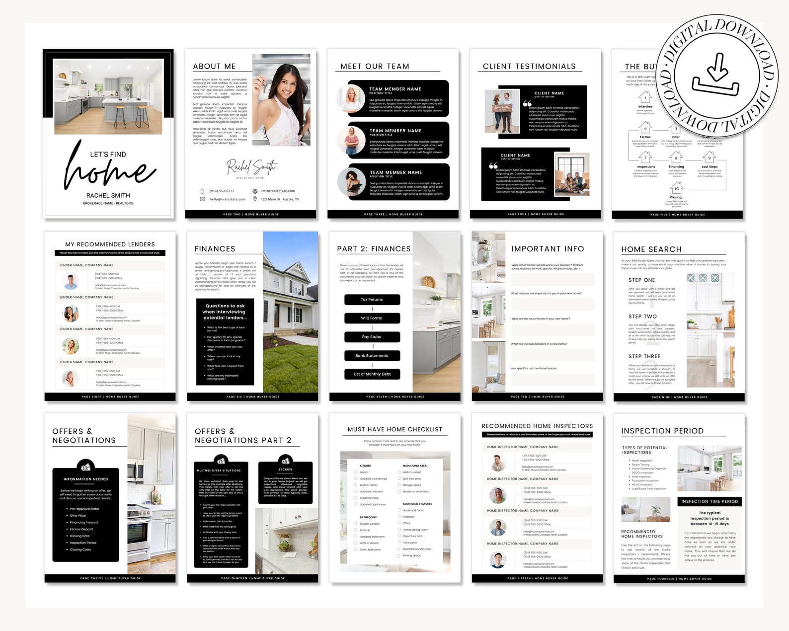 17 Pg Real Estate Home Buyer Guide Clack Buyer Packet Etsy