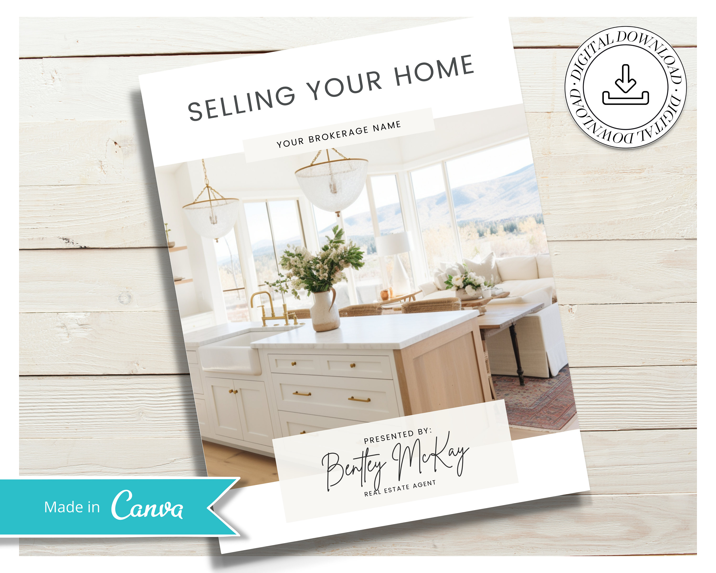 Real Estate Listing Presentation | Real Estate Marketing | Home Seller Guide | Listing Packet | CMA Packet | Prelisting Packet Canva | Sell