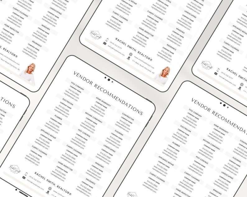 Vol 1 1 Page Vendor Recommendation List Canva Template | Etsy