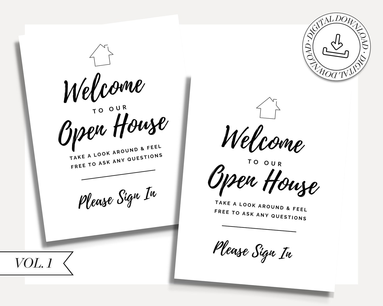 Printable Open House Real Estate Sign Real Estate Etsy