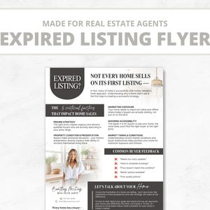 Real Estate Expired Listing Flyer | Real Estate Marketing | Canva Template | Real Estate Template | New Agent Flyer | Expired Listing Letter