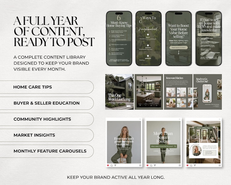 The image is a collage of various content pieces, including a full-page layout with text, images, and a list of tips and features.
