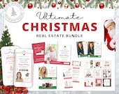 Christmas Real Estate Bundle | Real Estate Marketing Canva Templates | Real Estate Social Media Posts | Winter Holiday Real Estate | Holiday