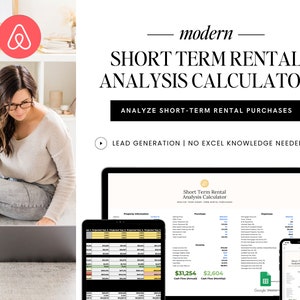 Short-Term Rental Analysis Calculator Tracker | Rental Tracking Spreadsheet | Rental Management | Rental Bookkeeping | Google Sheets | Rent