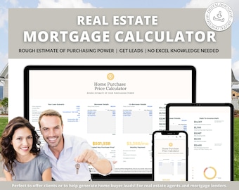 Real Estate Mortgage Calculator | Lead Generation | Mortgage Payment | Real Estate Marketing | Interest Rates | Monthly Debt |Purchase Price