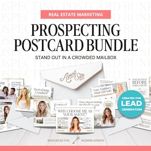Pacchetto di cartoline per la ricerca di potenziali clienti / Cartoline per l'agricoltura / Pacchetto di cartoline / Cartoline per la ricerca di potenziali clienti per la generazione di lead / Marketing immobiliare / Canva