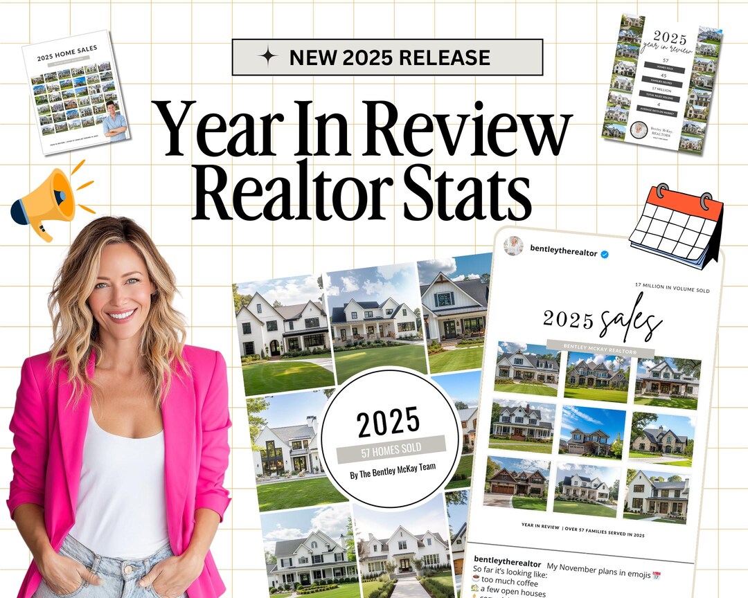 Real Estate New Year Social Media Posts | Year in Review Sold Stats ...