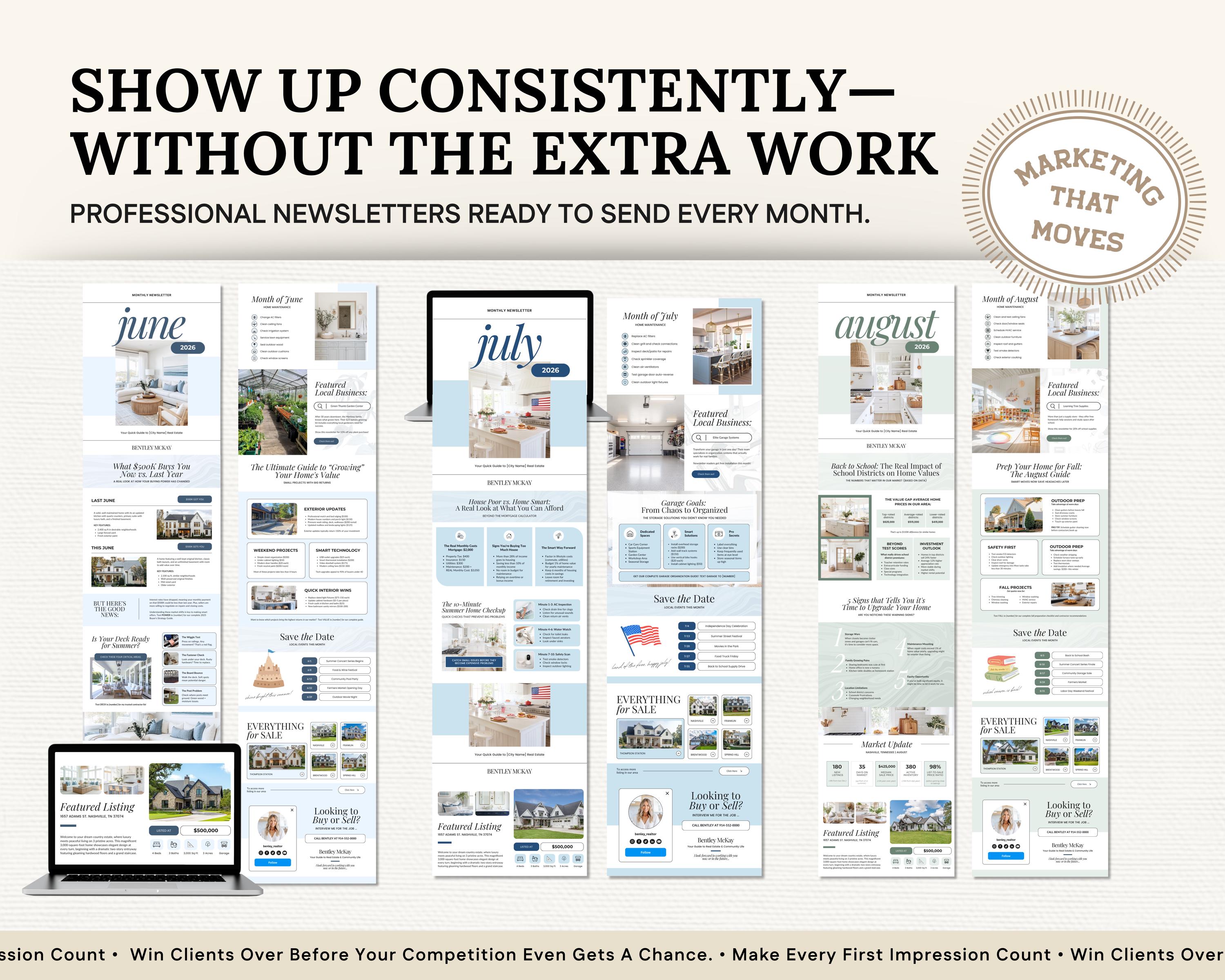Monthly Real Estate Email Newsletter Bundle 2026 | Real Estate ...