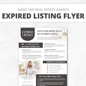Real Estate Expired Listing Flyer | Real Estate Marketing | Canva Template | Real Estate Template | New Agent Flyer | Expired Listing Letter