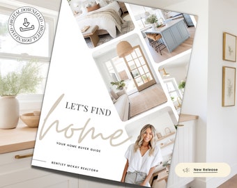 Guía para compradores de viviendas inmobiliarias / Paquete para compradores / Marketing inmobiliario / Plantilla Canva para bienes raíces / Hoja de ruta para compradores / 17 páginas editables -Vol 1