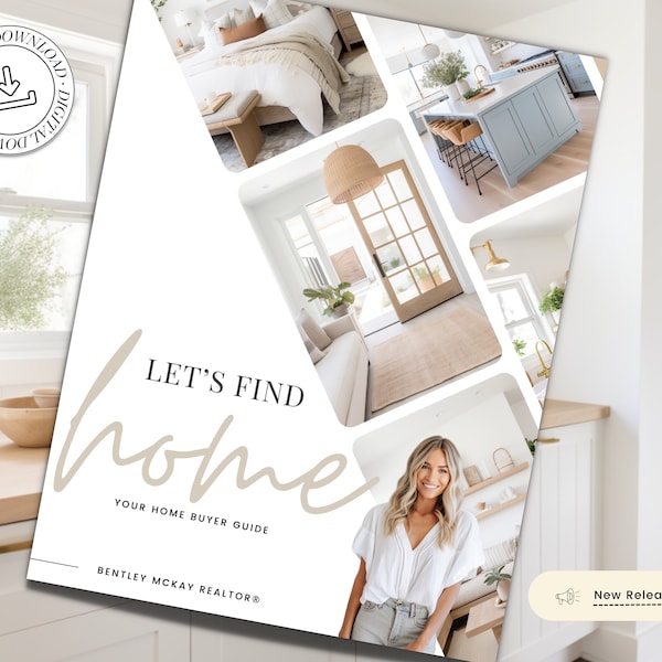 Real Estate Home Buyer Guide | Buyer Packet | Real Estate Marketing | Real Estate Canva Template | Buyer Roadmap | 17 Editable Pages -Vol 1