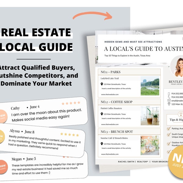 Real Estate Local Guide | City Guide | Local Attraction | Relocation Guide | Community Guide | Rental Welcome Guide | Welcome Guide | Local