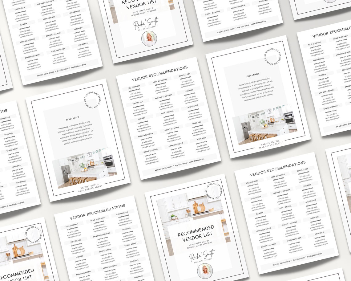 Vol 1 5 Page Vendor Recommendation List Canva Template | Etsy