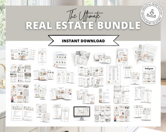 Ultimate Real Estate Marketing Templates Bundle | Seller Guide | Buyer Guide | Real Estate Flyers | Real Estate Social Media Posts | Canva