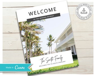 Rental Welcome Book Packet Template | Canva Template | Short Term Vacation Rental | Guest Guidebook | Local Guide | Vacation Rental Guide