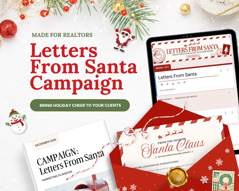 Editable Letter From Santa Campaign: Christmas Santa Mail Printable ...