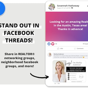 Real Estate Facebook zelfpromotieverwijzingspost | Zwarte onroerend goed sociale media-berichten | Facebook-advertentie Instagram-advertenties | Vastgoedmarketing
