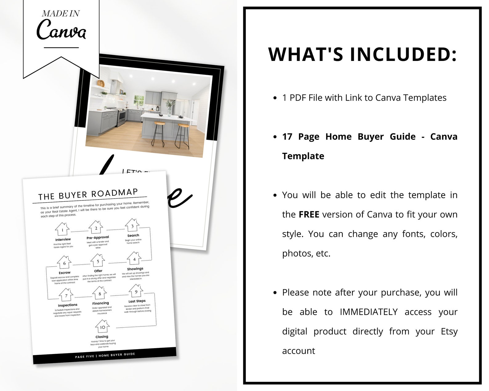 17 Pg Real Estate Home Buyer Guide Clack Buyer Packet Etsy